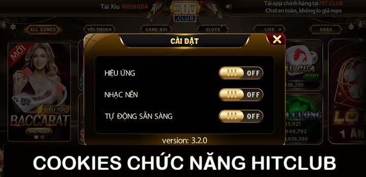 Các loại Cookies đang được cổng game sử dụng